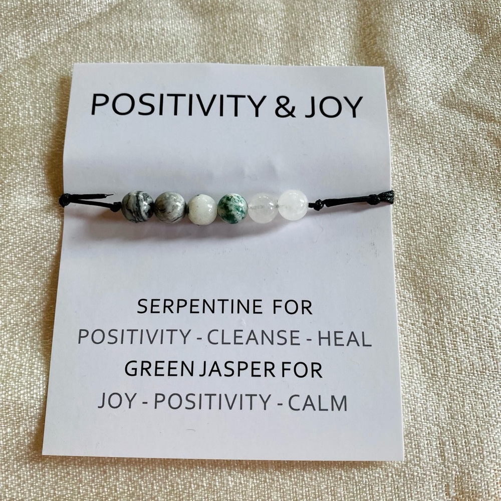 POSITIVITY & JOY bracelet make a wish unisex jewelry crystals 💎